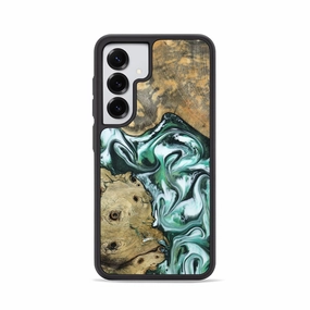 Scratch Resistant Bubble Free Screen Galaxy S25 Wood Phone Case - Malvina (Green, 781327)