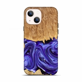 Iphone 13 Wood Live Edge Phone Case - Briar (Purple, 775430) Anti Yellowing Film