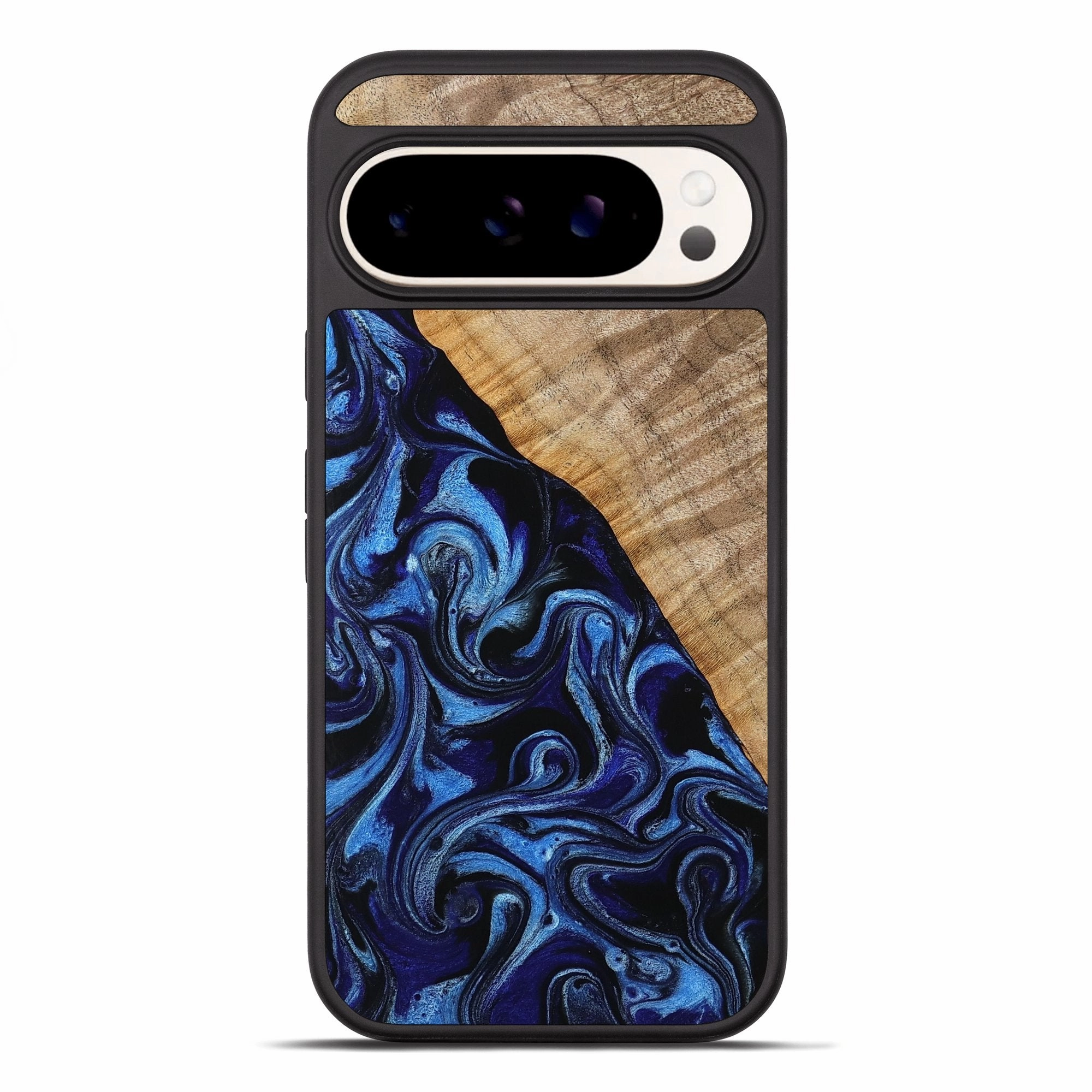 Pixel 10 Pro Xl Wood Phone Case - Marcy (Blue, 773437) Anti Reflection