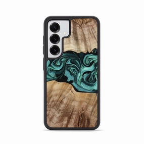 Galaxy S25 Wood Phone Case - Marlyn (Green, 770184) Smooth Touch Film