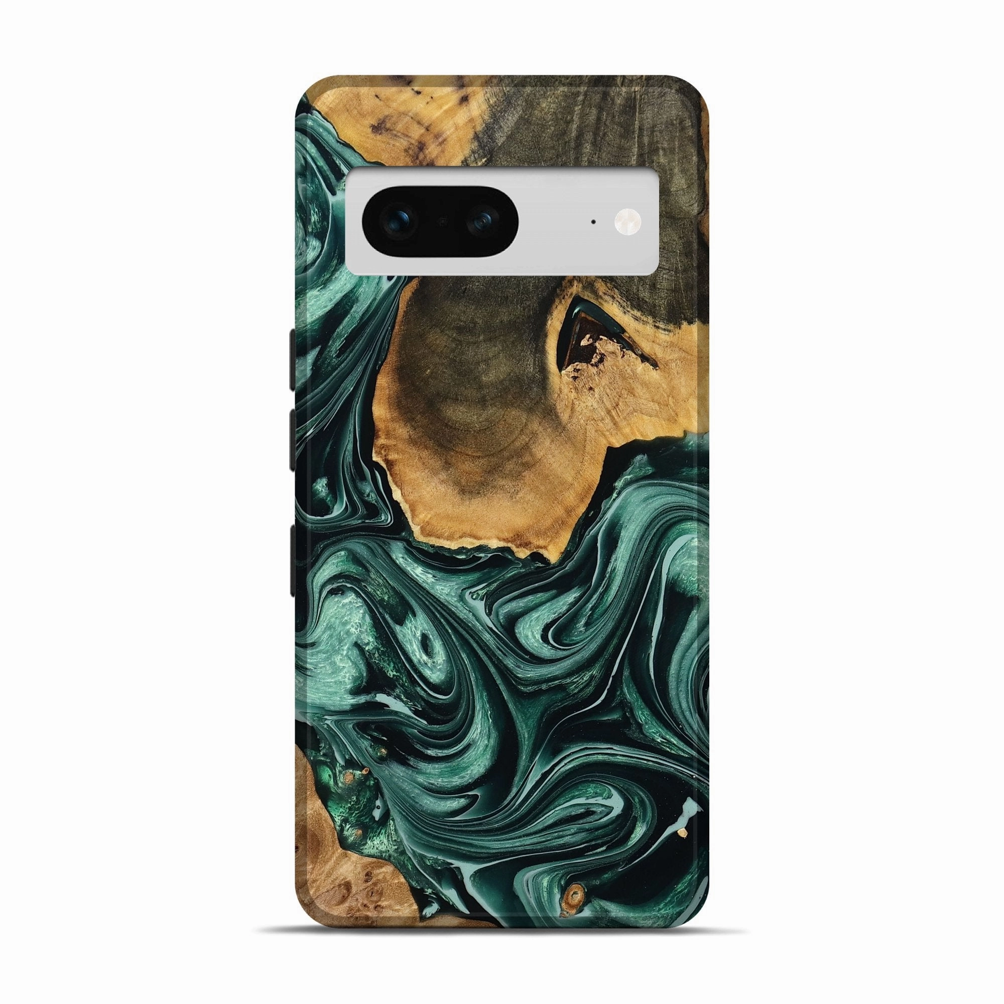 Anti Blue Light Anti Oil Film Pixel 7 Wood Live Edge Phone Case - Jonna (Green, 775035)