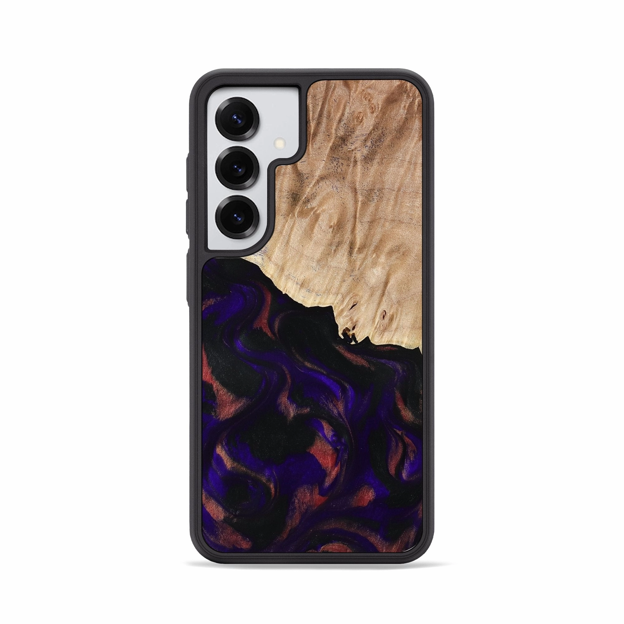 Anti Fingerprint Shield Galaxy S25 Wood Phone Case - Violeta (Purple, 778277)