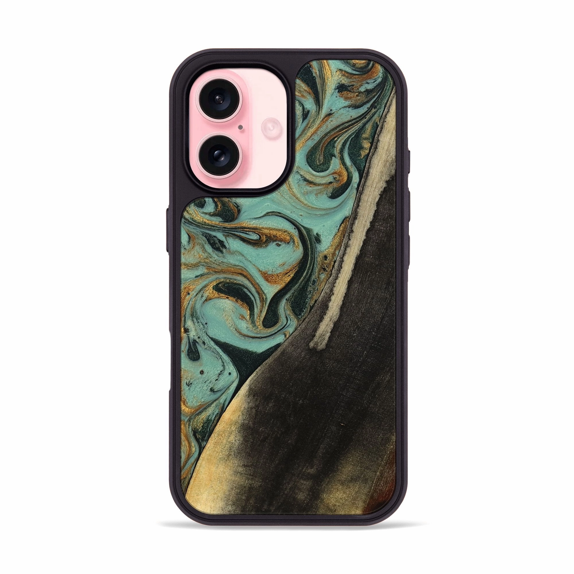 Iphone 16 Wood Phone Case - Pamala (Green, 781157) Shock Guard Screen Guard