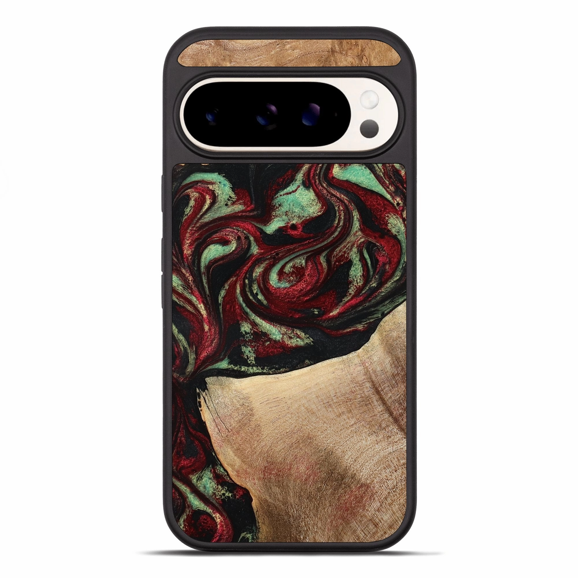 Pixel 10 Pro Xl Wood Phone Case - Cindy (Red, 776984) Shock Absorption Drop Protection