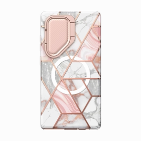 Galaxy S24 Ultra Cosmo Cute Case -Marble Pink Anti Yellowing