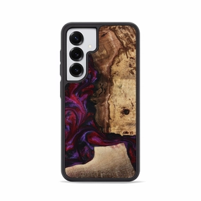 Anti Glare Screen Guard Galaxy S25 Wood Phone Case - Chance (Red, 781627)
