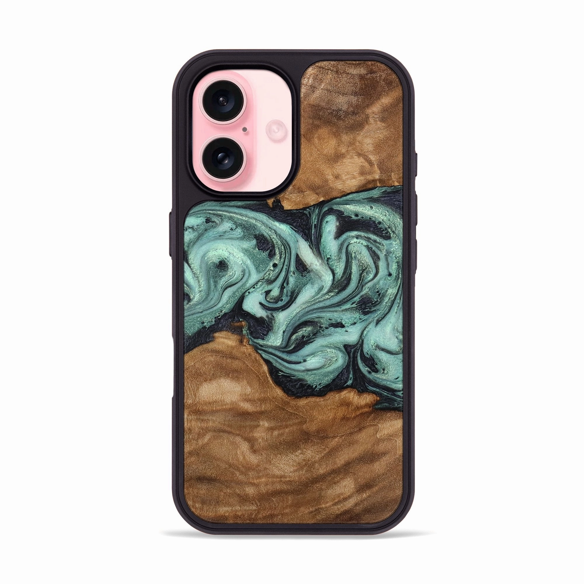 Drop Protection Anti Scratch Shield Iphone 16 Wood Phone Case - Hettie (Green, 775909)