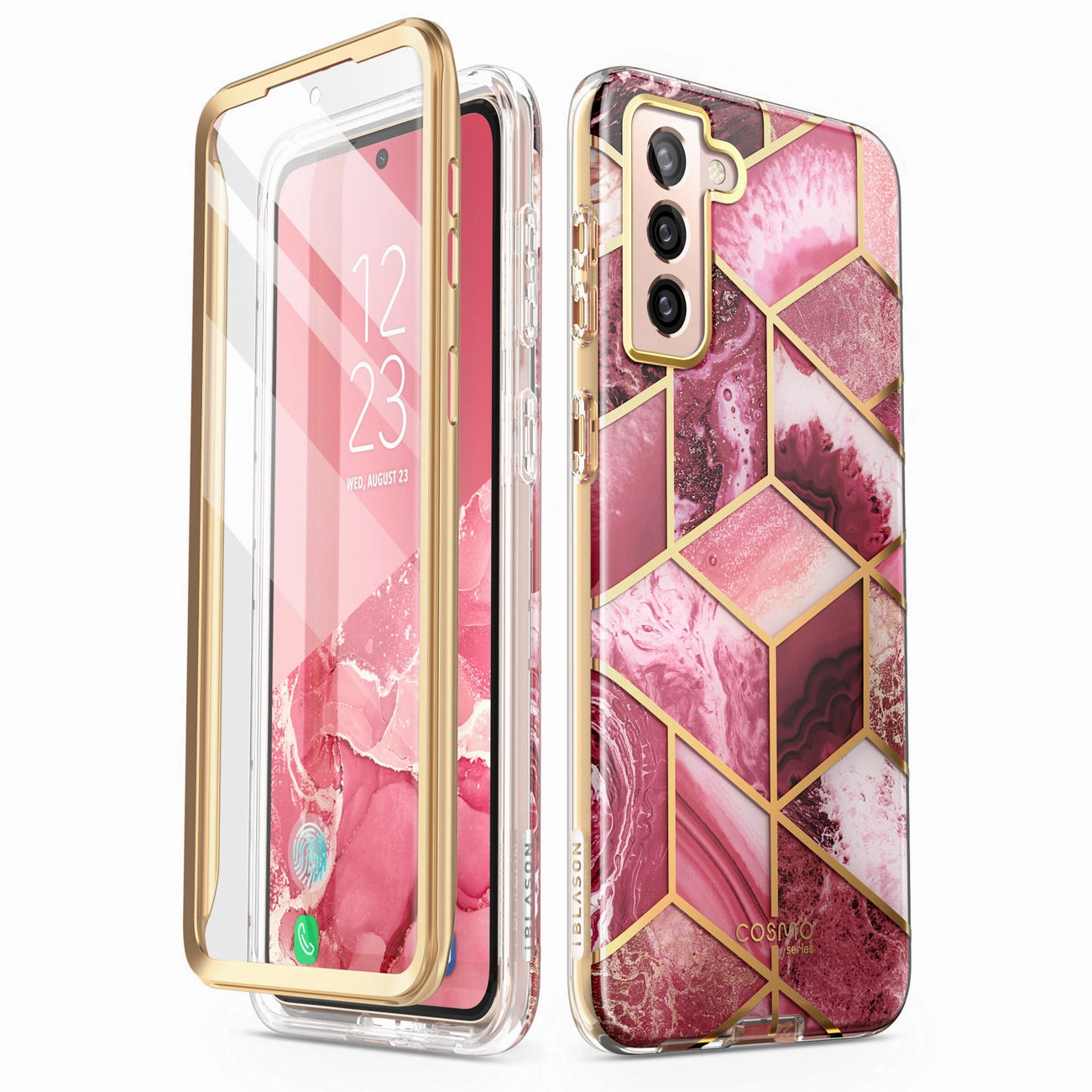 Galaxy S22 Plus Cosmo Case - Red Water Resistant Anti Finger Grease Film