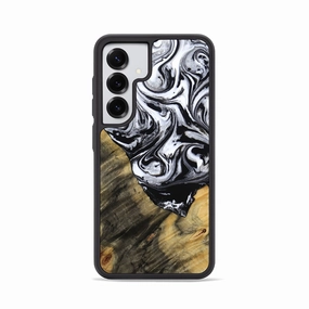 Galaxy S25 Wood Phone Case - Zev (Black & White, 770198) Protective Film Bubble Resistant Film