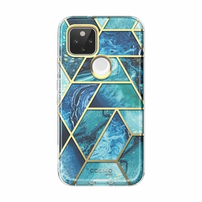 Google Pixel 5 Cosmo Case - Ocean Blue Anti Oil Film Scratch Proof Glass