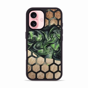Iphone 16 Wood Phone Case - Claudie (Pattern, 780206) Anti Fingerprint Coating Protective Cover