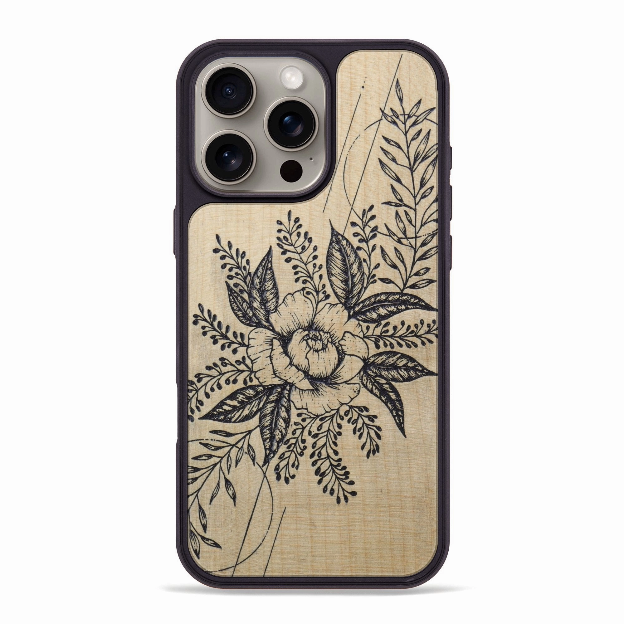 Iphone 16 Pro Max Wood Phone Case - Hope - Maple (Curated) Smooth Touch