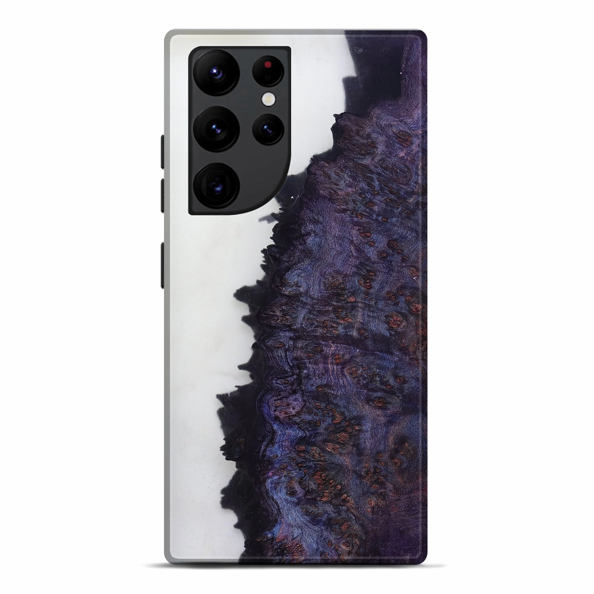 Fingerprint Resistant Coating Galaxy S22 Ultra Wood Live Edge Phone Case - Isabel (Clear, 779890)