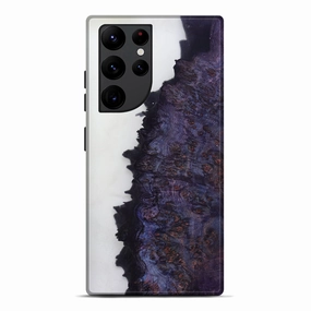 Fingerprint Resistant Coating Galaxy S22 Ultra Wood Live Edge Phone Case - Isabel (Clear, 779890)