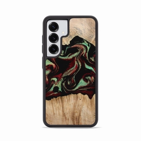 Galaxy S25 Wood Phone Case - Arron (Red, 773588) Anti Oil Film Ultra Slim Protector