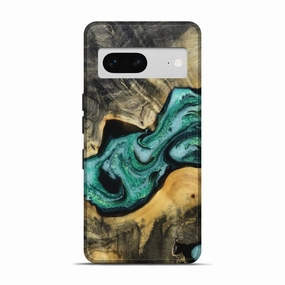 Pixel 7 Wood Live Edge Phone Case - Jaeda (Green, 778513) Anti Oil Film Anti Fingerprint Coating
