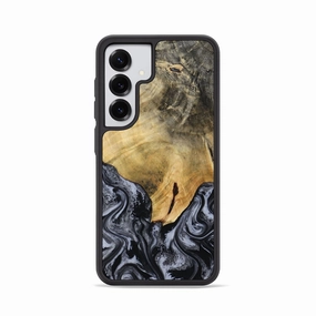 Galaxy S25 Wood Phone Case - Lauren (Black & White, 781638) HD Clarity