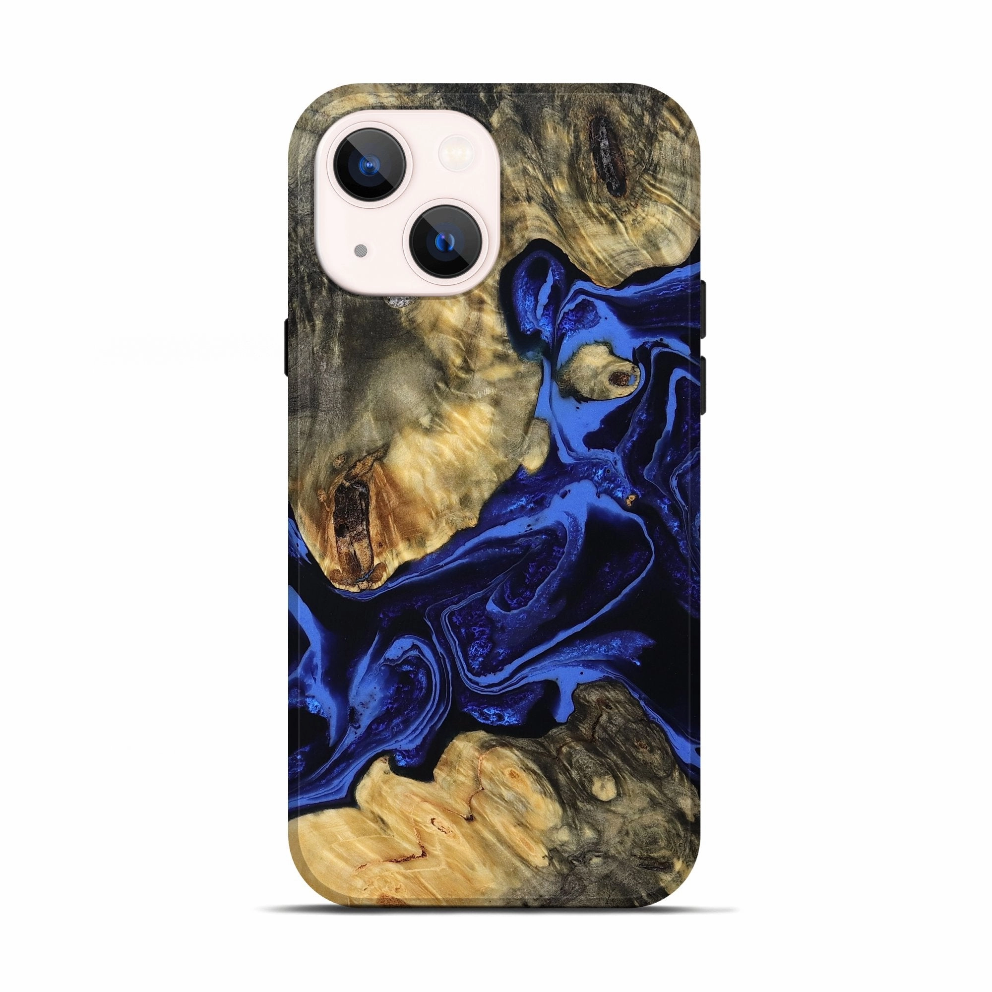Iphone 13 Wood Live Edge Phone Case - Angela (Blue, 781993) HD Screen Protector
