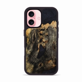 Iphone 16 Wood Phone Case - Brook (Wood Burl, 781876) Protective Layer Case Friendly Glass