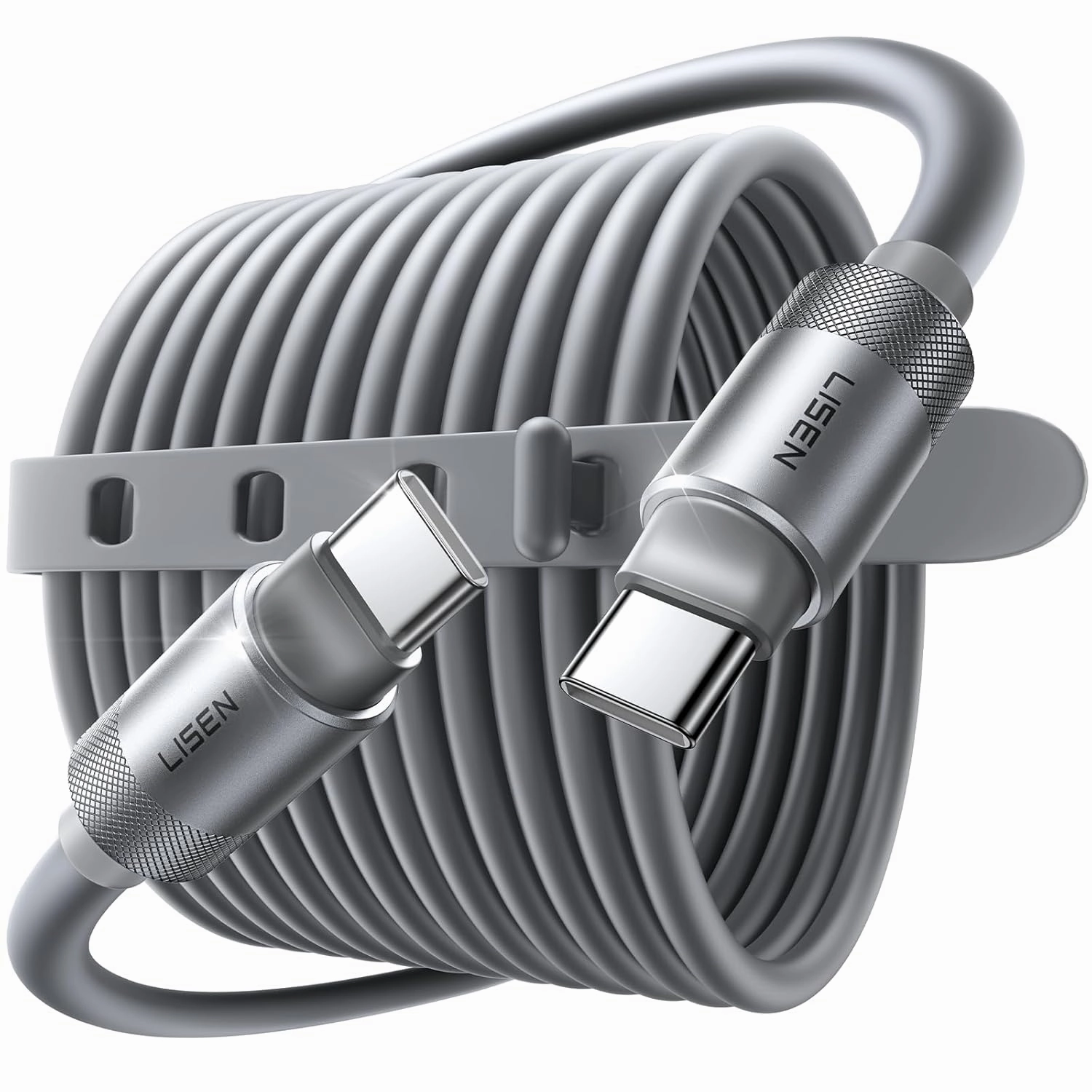 Fast Data Transfer Tangle Free Cable Lisen 10Ft Usb C Cable