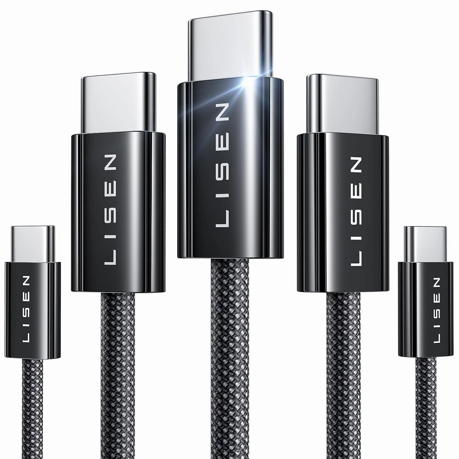 Quick Charge Stable Output Lisen Usb C To C Cable [60W, 5-Pack]