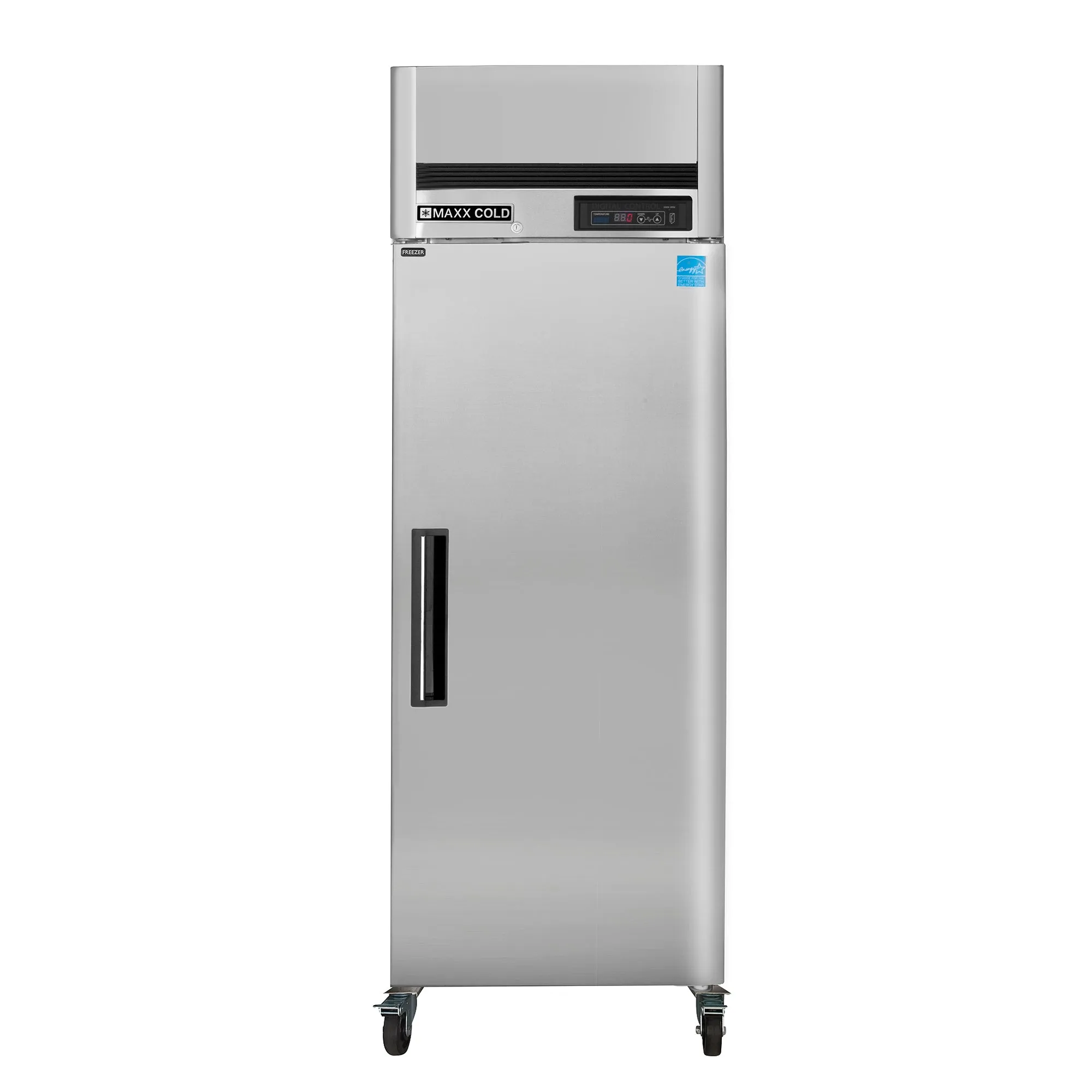 Maxx Cold - MCFT-23FDHC Single Door Reach-In Freezer, Top Mount, 27"W, 23 cu. ft. Storage Capacity, Energy Star Rated, in Stainless Steel