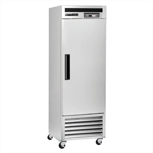 Maxx Cold - MCR-23FDHC Single Door Reach-In Refrigerator, Bottom Mount, 23 cu. ft., Energy Star, Stainless Steel