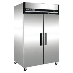 Maxx Cold - MCRT-49FDHC?Double Door Reach-In Refrigerator, Top Mount, 54"W, 49 cu. ft. Storage Capacity, Energy Star Rated, in Stainless Steel