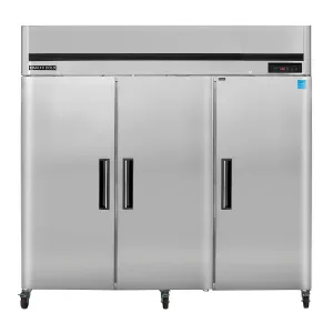 Maxx Cold - MCRT-72FDHC Triple Door?Reach-In Refrigerator, Top Mount, 81"W, 72 cu. ft. Storage Capacity, in Stainless Steel
