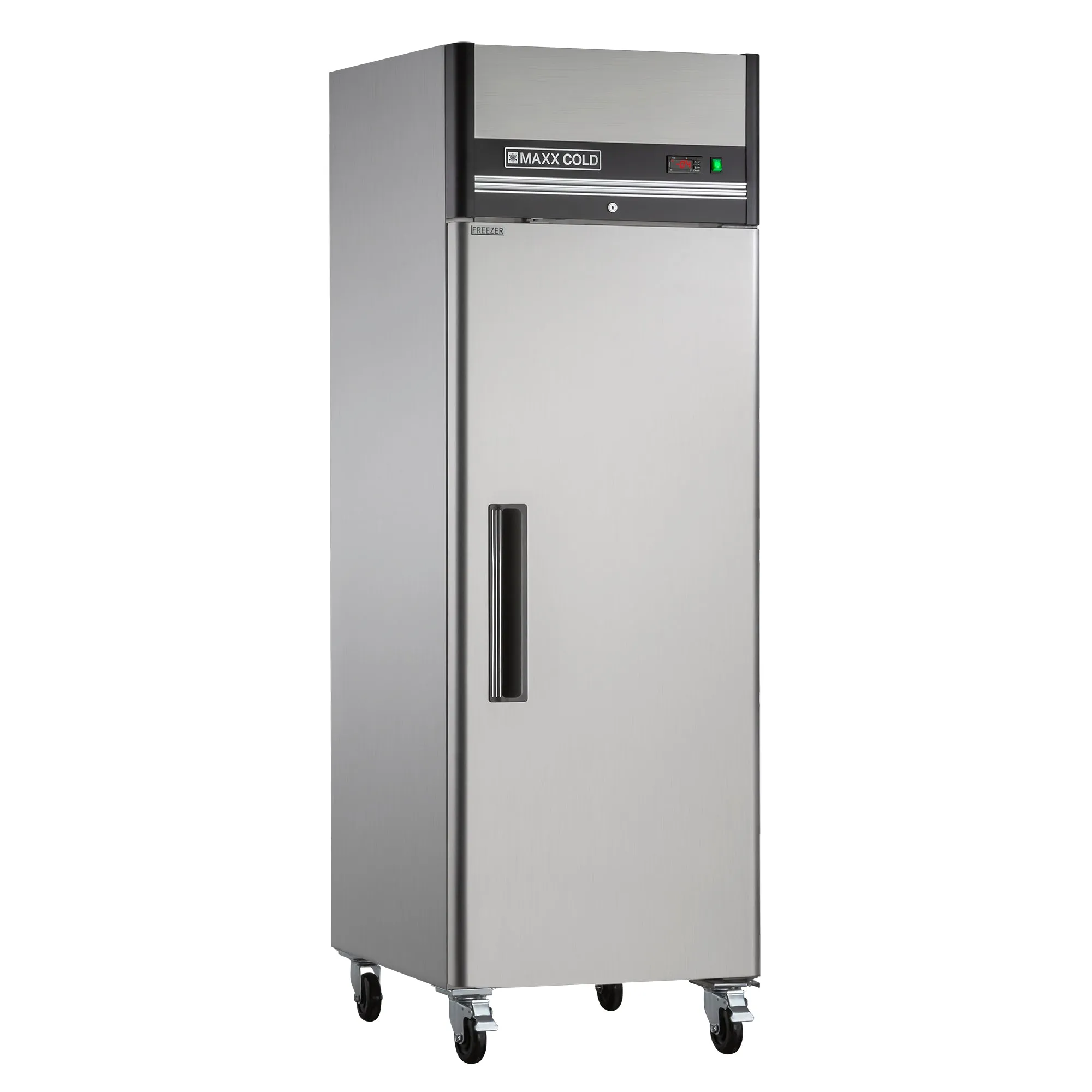 Maxx Cold - MXCF-23FDHC?Single Door Reach-in Freezer, Top Mount, 26.8"W, 23 cu. ft. Storage Capacity, Energy Star Rated, in Stainless Steel
