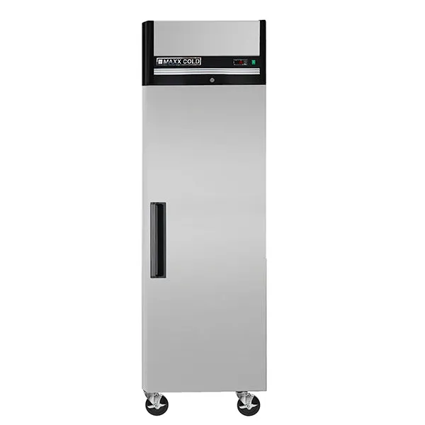 Maxx Cold - MXCR-23FDHC Single Door Reach-In Refrigerator, Top Mount, 23 cu. ft., Energy Star, in Stainless Steel