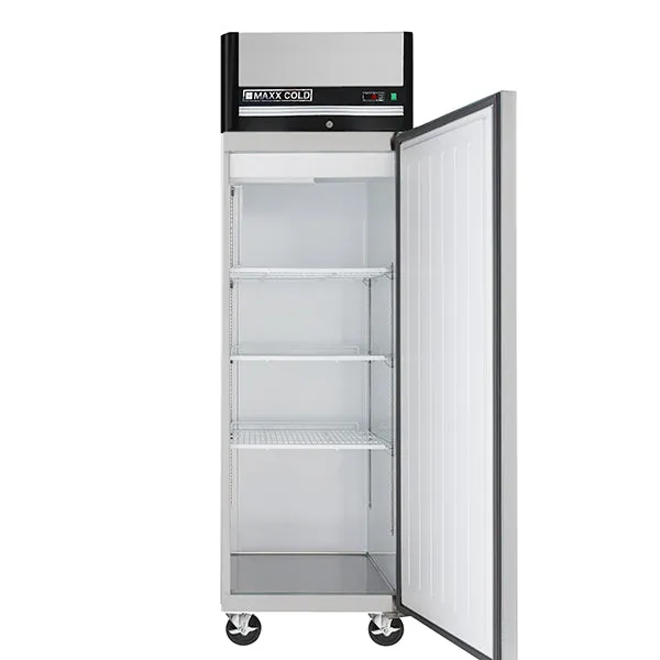 Maxx Cold - MXCR-23FDHC Single Door Reach-In Refrigerator, Top Mount, 23 cu. ft., Energy Star, in Stainless Steel