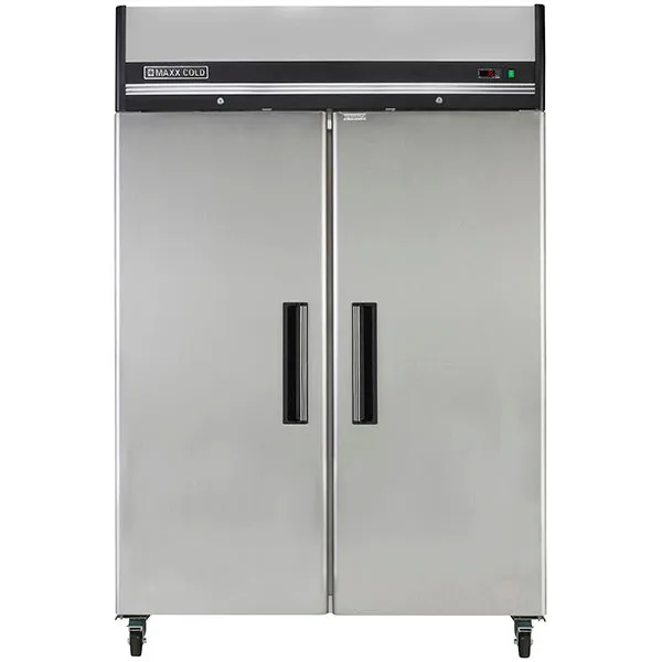 Maxx Cold - MXCR-49FDHC Double Door Reach-In Refrigerator, Top Mount, 49 cu. ft., Energy Star, in Stainless Steel