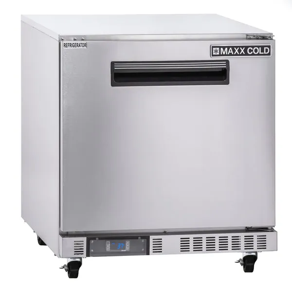 Maxx Cold - MXCR27U-FBHC Compact Undercounter Refrigerator - 1 Door (6.5 Cu. Ft.)