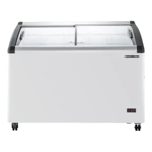 Maxx Cold - MXF48CHC-5 Curved Glass Top Chest Freezer Display, 8.62 cu. ft. Storage Capacity, in White