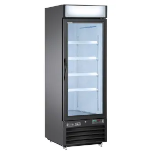 Maxx Cold - MXM1-23RBHC Single Glass Door Merchandiser Refrigerator, 23 cu. ft., Energy Star, in Black