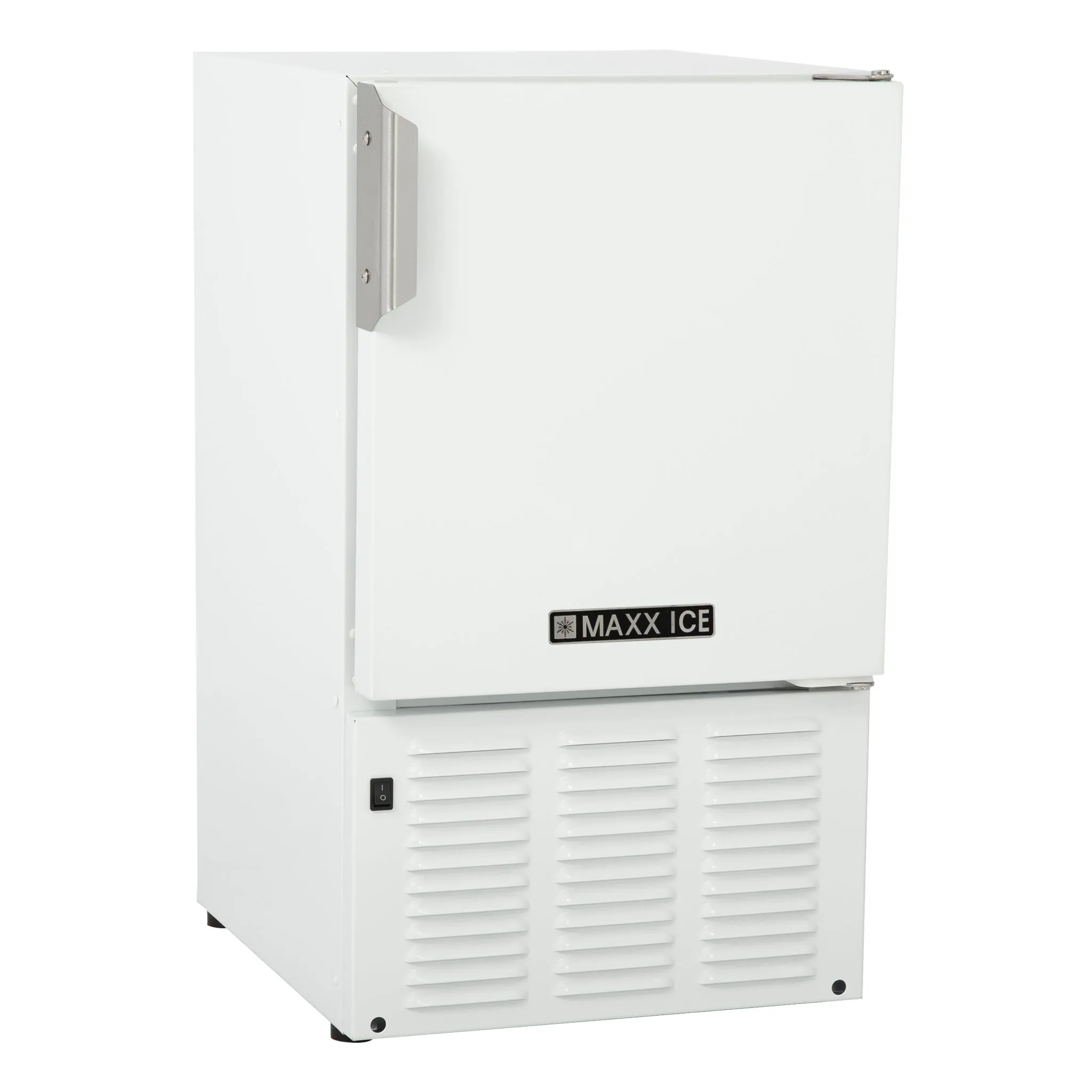 Maxx Ice - MMAR25W, Maxx Ice Compact Marine Ice Machine/Boat and RV Ice Maker, 25 lbs, Long Crescent Cubes, in White