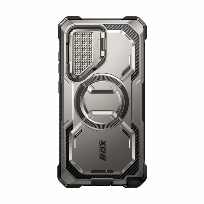 Soft Edge Anti Finger Stain Galaxy S24 Ultra Armorbox Protective Phone Case - Titan Gray