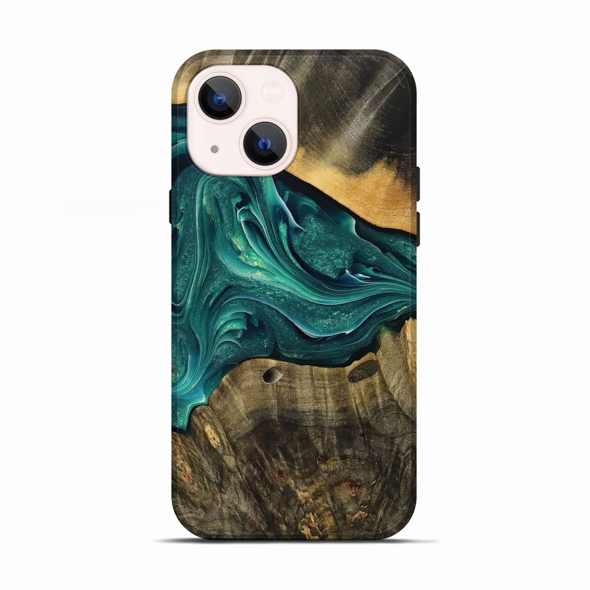 Edge to Edge Protection Iphone 13 Wood Live Edge Phone Case - Creed (Green, 775970)