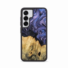 Anti Fingerprint Coating Fingerprint Repellent Galaxy S25 Wood Phone Case - Martin (Blue, 764635)