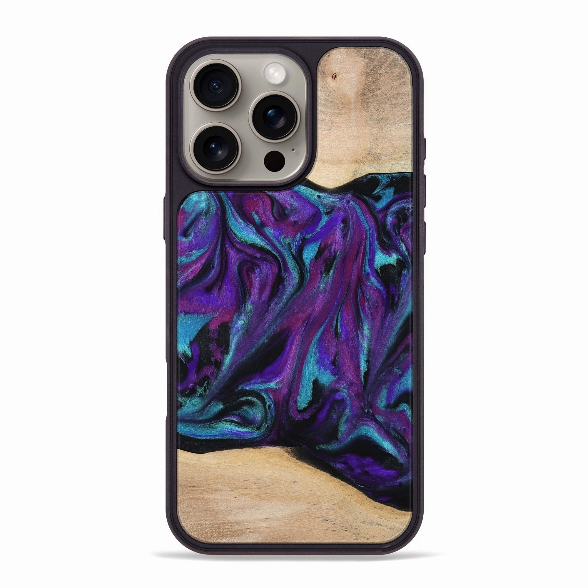 Privacy Screen Iphone 16 Pro Max Wood Phone Case - Raquel (Purple, 775395)