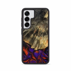 Tempered Screen Protector Protective Cover Galaxy S25 Wood Phone Case - Christa (Purple, 777022)