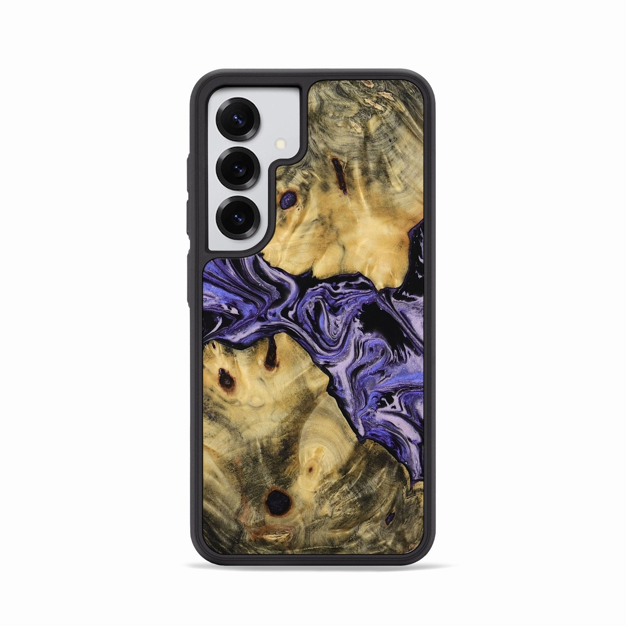 Galaxy S25 Wood Phone Case - Tevin (Purple, 769496) Anti Glare Film