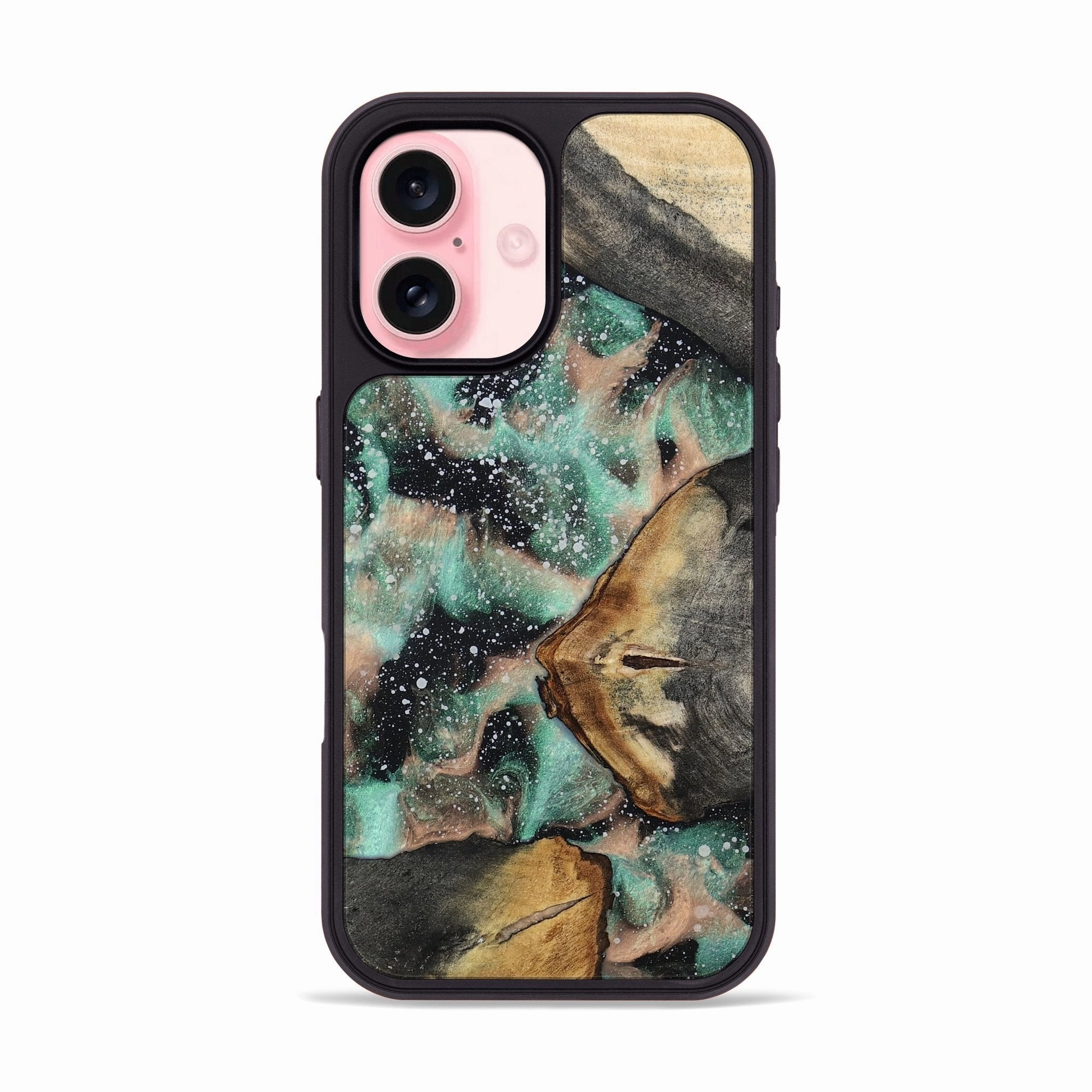 Anti Finger Oil Coating Fingerprint Shield Iphone 16 Wood Phone Case - Arminta (Cosmos, 781905)