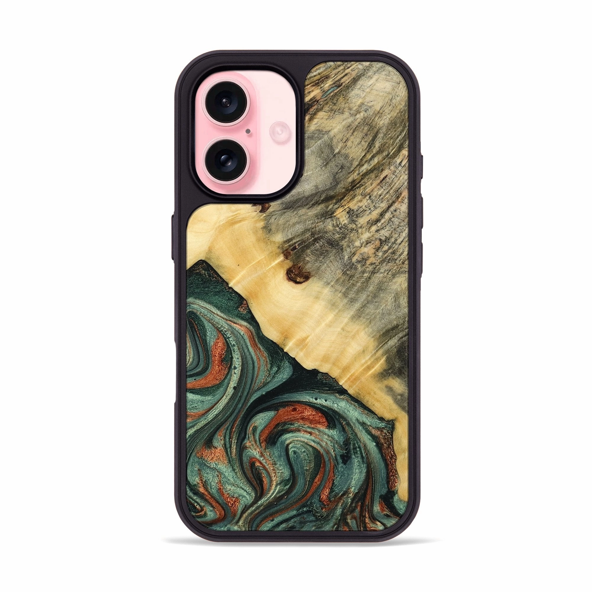 Iphone 16 Wood Phone Case - Staci (Green, 777923) Protective Cover Anti Finger Smudge Film