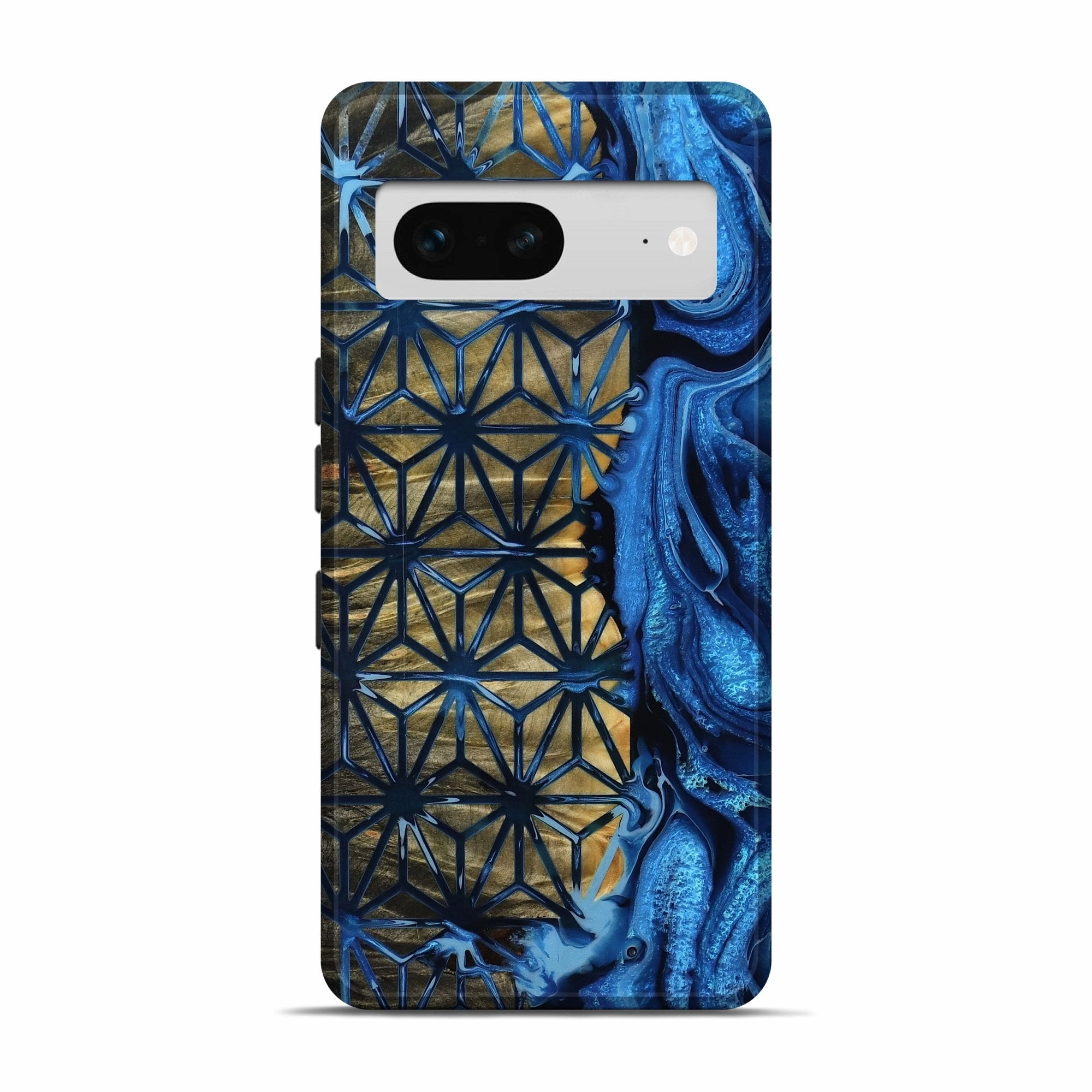 Anti Blue Light Pixel 7 Wood Live Edge Phone Case - Bryon (Pattern, 781459)