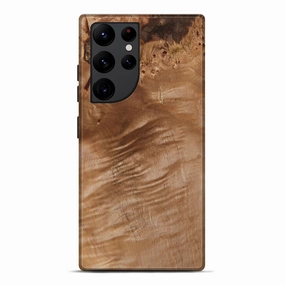 Fingerprint Resistant Screen Galaxy S22 Ultra Wood Live Edge Phone Case - Jarvis (Wood Burl, 772511)