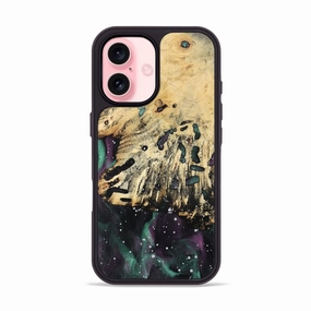 Iphone 16 Wood Phone Case - Aura (Cosmos, 781955) Reinforced Corners