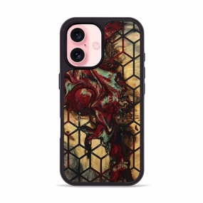 Iphone 16 Wood Phone Case - Ofelia (Pattern, 781734) Fingerprint Repellent Slim Screen Protector
