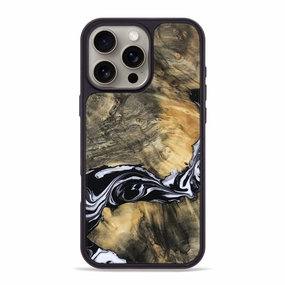 Iphone 16 Pro Max Wood Phone Case - Jenny (Black & White, 770086) Anti Glare